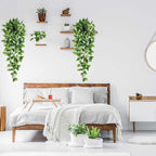 BLEUM CADE Fake Hanging Plants, 4pcs Artificial Pothos Vines Greenery for Wall Home Living Room Office Indoor Outdoor Decor (No Baskets)