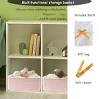 COMFY-HOMI 13" x 8.5" x 5.1" Storage Baskets for Organizing | Cotton Rope Woven Basket | Toy Storage Bin Box | Basket for Shelves, Closet Organizer Bin, Decorative Closet Shelf, 1 Pack, All pink