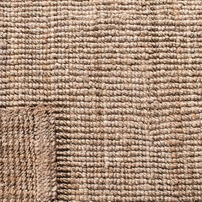 SAFAVIEH Natural Fiber Collection Accent Rug - 3' x 5', Grey, Handmade Farmhouse Country Boho Rustic Jute, Ideal for High Traffic Areas in Entryway, Living Room, Bedroom (NF808F)
