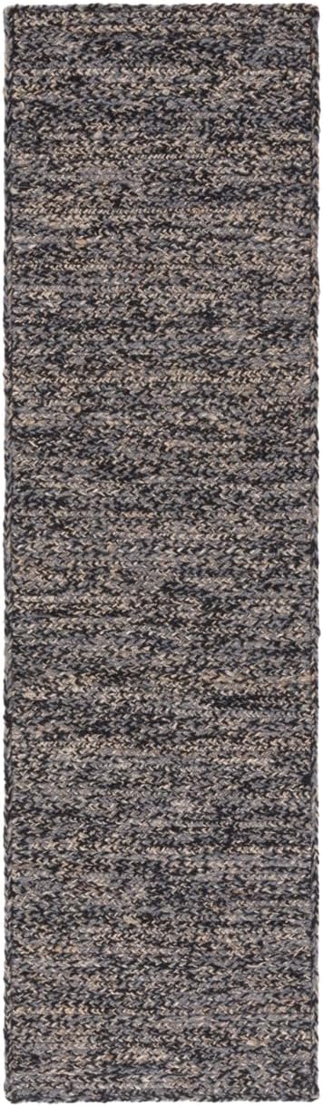 SAFAVIEH Area Rug 8x10 - Natural Fiber Collection - Large - Grey & Natural, Handmade Flat Weave Stripe Jute & Cotton, Ideal for Living Room, Bedroom, Dining Space (NFB652F)