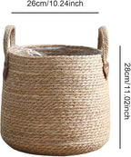 Woven Plant Basket Decorative Storage Basket Large Capacity Flower Pots Plant Container for Lawn Yard Balcony Home Windowsill, S