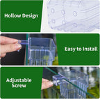 Aquarium Plant Holder,2Pack Transparent Hanging Pot for Fish Tank Aquatic Plant Cultivation and Aquascape Decorations Planter Cups with Hook and Screws