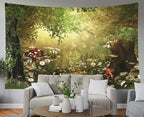 EMMTEEY Forest Tapestry - Magical Fairy Tale Woodland Tapestry for College Dorm - 80x60