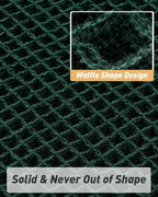 AMOAMI Upgraded Waffle Bath Mat, Super Absorbent Non Slip Bath Mats for Bathroom Floor, Machine Washable Bathroom Rugs with Tassels, Rubber Backed Bathroom Mats, Ultra Soft, 20" x 32", Dark Green