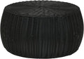 Household Essentials Handwoven Resin Storage Stool Ottoman, Black