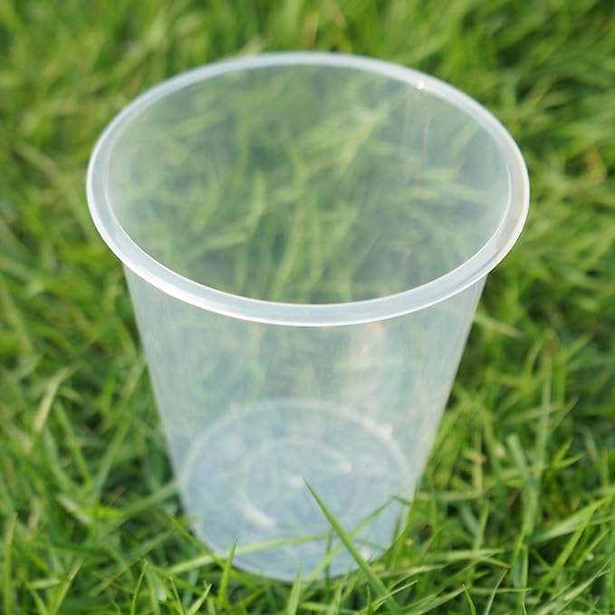 Clear DIY Orchid Pot – 3.5 Inch Teacup Planters & Stylish Covers for Phalaenopsis, Succulents & Indoor Plants – Customizable Drainage (12 oz Clear Plastic Teacup Planters (50-Pack))
