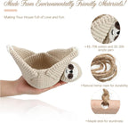 Eaasty Macrame Plant Hanger Crochet 4 Inch Sloth Hanging Planter Animal Wall Houseplant Holder for Indoor Outdoor Use Macrame Hanging Home Decoration for Sloth Lovers, Pot and Plant Not Included
