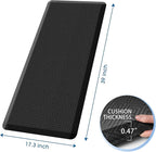 Mattitude Kitchen Mat Cushioned Anti-Fatigue Floor Mat Water Resistant Non-Slip Mats and Rugs Standing and Comfort Desk Mats for House Sink Office Laundry (Black, 17.3"x39")