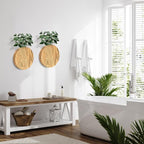 Set of 2 Wall Planter for Indoor Plants, Boho&Farmhouse Wall Decor for Living Room, Bathroom,Hanging Planter for Artificial Flower Plants(Brown)