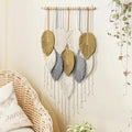 LOMOHOO Macrame Wall Hanging,Boho Home Decor,Bohemian Woven Decoration for Bedroom Living Room Apartment Dorm Gallery Perfect Handmade Gift Ideas 16.5" W x 30.7" L