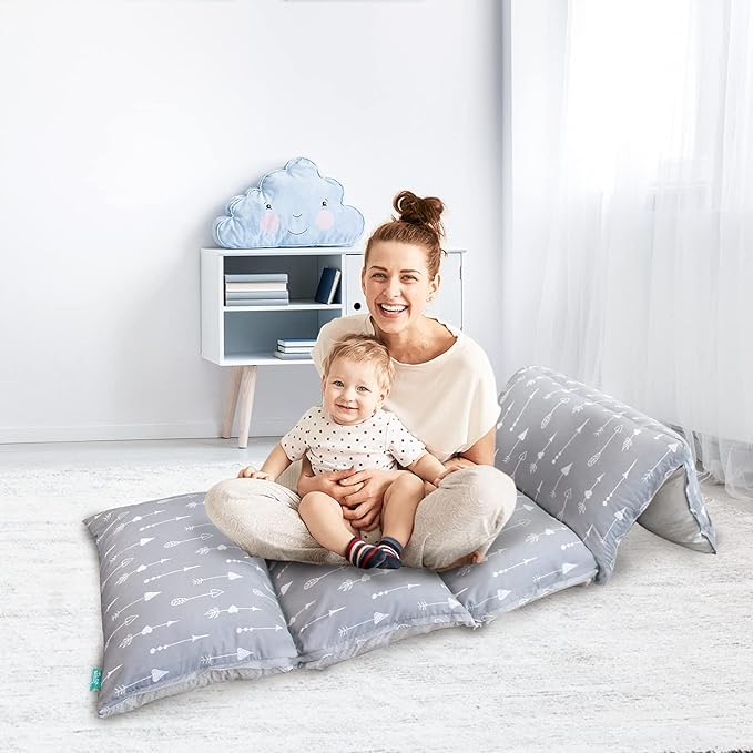 Biloban Floor Lounger Cover Non-Slip & Super Soft Floor Sofa Pillow Case, Great Choice for Kids or Adults Perfect for Slumber Party, Arrow King (Pillow Not Included)
