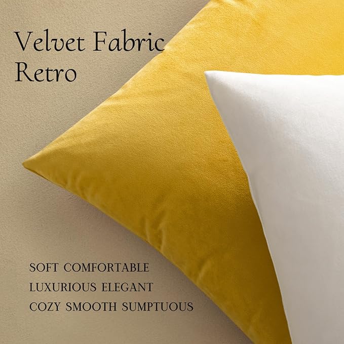 MIULEE Velvet Throw Pillow Covers 22x22 Inch, Pack of 2 - Pure White, Soft Solid Decorative Pillow Covers Cushion Cases Modern Luxury Home Decor for Spring Couch Sofa Bedroom Livingroom