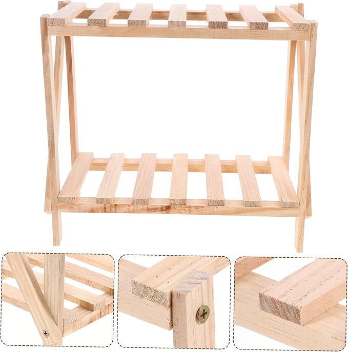 Alipis Bamboo Plant Stand Boho Style Flowerpot Rack Decorative Garden Pot Holder