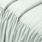 Lush Decor Ruffle Skirt Bedspread Set - 3-Piece Luxurious Farmhouse Bedding - Elegant Ruffle Detail - Timeless Style - Soft Lightweight Sheets - King, Sea Salt