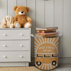 Here Comes the Sun Laundry Basket, 70s Retro Boho Sunshine Waterproof Collapsible Laundry Hamper Dirty Clothes Storage Toy Bin Organizer for Bathroom Bedroom Nursery Kids Room