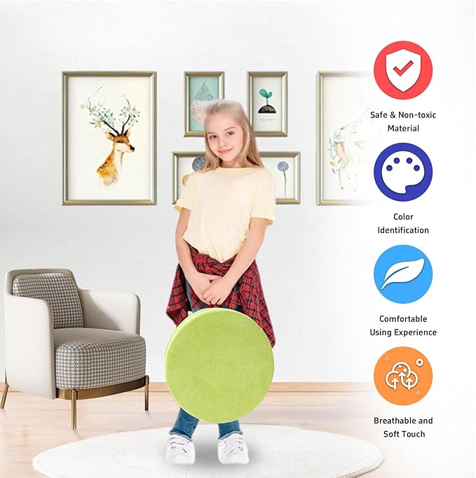 6 Pcs Flexible Floor Cushion for Classroom, Floor Cushions Easy to Clean and Carry,16''x16''x2'' Soft Cushion for Learning Sitting Daycare School Chair Yoga and Meditation (Chenille)
