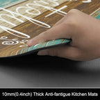 HEBE Anti Fatigue Kitchen Mat Set of 2 Non Slip Cushioned Kitchen Mats for Floor Waterproof Farmhouse Kitchen Rugs and Mats Set Comfort Standing Desk Mat Carpet for Sink,Office,Laundry