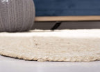SAFAVIEH Area Rug 8x10 - Natural Fiber Collection - Large - Ivory, Handmade Braided Woven Jute, Farmhouse Style, Ideal for Living Room, Bedroom, Dining Space (NF365A)