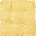 ChezMax Floor Pillow & Cushion, Large Meditation Chair Cushions, Thick Square Seat Pad, Soft Velvet Tufted Seating Pouf for Indoor/Outdoor Yoga Bench Rocking Chair Room Tatami Sofa, Yellow 20" x 20"