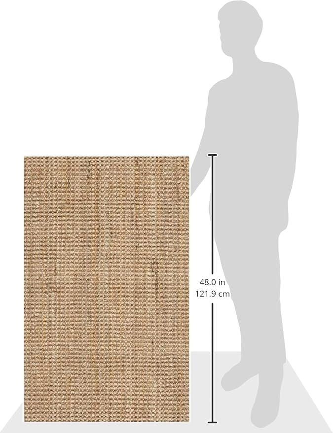 SAFAVIEH Natural Fiber Collection Accent Rug - 2'3" x 4', Natural, Handmade Farmhouse Jute, Ideal for High Traffic Areas in Entryway, Living Room, Bedroom (NF730C)