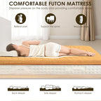Japanese Floor Mattress, 100% High Density Comfortable Foam, 4" Thicken Foldable Mattress Tatami Mat Sleeping Pad, Ideal for Comfort and Support, Kids Floor Lounger Pillow Bed Sofa, Coffee, Twin