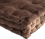 vctops Square Chair Pad Pillow with Handle Super Soft Floor Tatami Seat Cushion Thick Velvet Chair Pads Cushion for Kitchen Dining Office Chair (Coffee,17"x17")