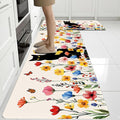 Cat Rugs for Kitchen Floor, Anti Fatigue Mats for Kitchen Floor Non Slip, 2PCS Rubber Kitchen Mat, Washable Cushioned Carpet Rug for Sink Laundry Gifts for Christmas 15.7"×27.5" +15.7"×47" 3.5mm