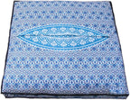 ICC Large Square Floor Pillow Cover Hippie Ottoman Pouf Cover Daybed Cotton Mandala Cushion Cover with Heavy Duty Zipper Seating Ottoman Poufs Dog-Pets Bed (Blue Ombre, 35" Square)