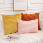 Simmore Decorative Spring Valentine’s Day Throw Pillow Covers 16x16 Set of 2, Soft Plush Flannel Double-Sided Fluffy Couch Pillow Covers for Sofa Living Room, Pink