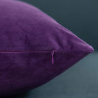 Throw Pillow Covers 20x20 Purple: Pack of 2 Cozy Soft Velvet Square Modern Luxury Decorative Throw Pillow Cases for Sofa Couch Living Room Bed Home Decor