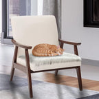 Softlife White Faux Fur Sheepskin Chair Cover Seat Cushion Pad Super Soft Area Rugs for Living Bedroom Sofa Dorm (1.6ft x 1.6ft, White-Grey Tip)