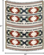 Lqprom Southwest Throw Blankets Aztec Southwestern Throws Cover Boho Native American Blankets for Gift Sofa Table Bed Living Room Decor Outdoor Camping Picnic Tent Beach Car Traveling 63"x87"