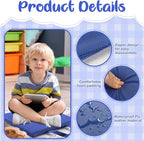 Suzile 12 Pcs 12'' Square Floor Cushions for Kids Classroom Flexible Floor Seating Elementary with Handles Classroom Carpet Cushions for Adults Toddlers Daycare Preschool School(Navy)