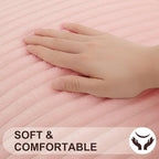 Simmore Decorative Spring Valentine’s Day Throw Pillow Covers 16x16 Set of 2, Soft Plush Flannel Double-Sided Fluffy Couch Pillow Covers for Sofa Living Room, Pink