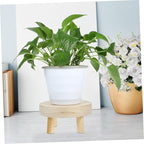BESPORTBLE Small Plant Storage Rack Wooden Planter Holder Planter Stand for Home Boho Decor Stand
