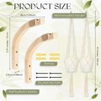 4 Pack Plant Wall Hanger for Indoor Plants 2 Pcs Plant Hangers Indoor Wall Mount 2 Pcs 41'' Macrame Plant Hangers Indoors Plant Hooks for Wall Outdoor Flower Pots Garden Decoration