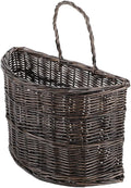 Wicker Wall Hanging Basket, Woven Plants Flowers Basket for Porch Garden Farmhouse Kitchen (Sector)