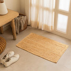 HOMEMONDE Handcrafted Woven Natural Jute Rug 2.3'x4' - Rustic Vintage Braided Reversible - Farmhouse Indoor Floor Rug - Eco Friendly Area Rug for Kitchen, Hallway, Living Room and Bedroom