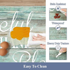 HEBE Anti Fatigue Kitchen Mat Set of 2 Non Slip Cushioned Kitchen Mats for Floor Waterproof Farmhouse Kitchen Rugs and Mats Set Comfort Standing Desk Mat Carpet for Sink,Office,Laundry