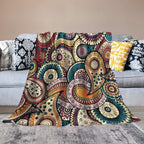 Indian Boho Throw Blanket Mandala Design Colorful Bohemian Floral Paisley Blanket for Sofa Bed Couch Chair Or Dorm 30"x40"