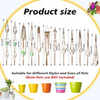 SATINIOR 12 Pcs Macrame Plant Hangers Handmade Boho Hanging Planters 12 Different Tiered Designs with 12 Hooks for Flower Pots Indoor Outdoor Decorative Wall Hanging Baskets for Home(Classic,Burlap)
