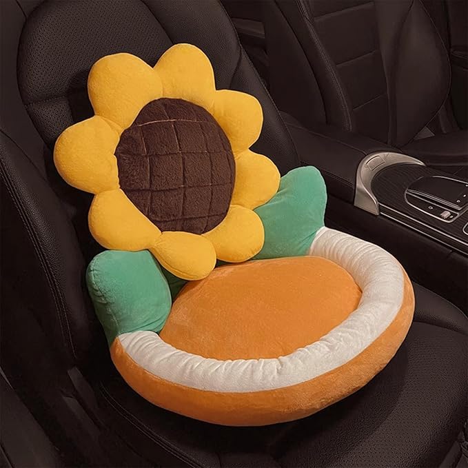 Ditucu Sunflower Shape Chair Pillow Cute Seat Cushion 19 x 18 inch Comfy Lazy Sofa Floor Pillows Dorm Seating for Childs Adults for Bedroom Decor
