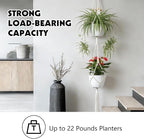 Macrame Plant Hanger, 2 Pack 50 Inch Hanging Plant Holder Indoor Outdoor Hanging Planter Basket with Hooks for Living Rooms, Balcony, Hallway, Kitchen, or Office