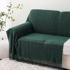 BATTILO HOME Christmas Green Throw Blanket for Couch, Forest Green Throw Blankets, Christmas Decorative Throw Blanket for Sofa Bed, Christmas Decor, 50"x60"