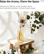 100% Solid Wood Plant Stand Indoor, Wooden Stool Display Stand, Riser Flower Pot Holder, Modern Plants Rack, Small Planter Tray for Home Decor, Living Room, Gardening, Natural (2PCS)