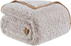 EMME Soft Sherpa Fleece Blanket Reversible Plush Fluffy Large Blanket, Light Weight Warm Decorative Boho Blanket Cover for Sofa, Couch, Bedroom,Travel(Plush Khaki,50"x60")