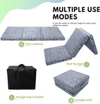 MeMoreCool Glow Dinosaur Foldable Floor Mattress for Kids, Trifold Nap Mat for Toddlers, Portable Daycare Sleeping Futon or Floor Bed, 75x25 Inch