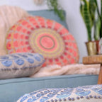 Mandala Life ART Bohemian Meditation Cushion Cover –Luxury, Artisan Room Décor Floor Pillow Case for Yoga, and Boho Chic Seating Area Floor Pillow – Accent Your Living Room, Bedroom, Kids