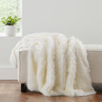 HORIMOTE HOME Luxury Plush Faux Fur Blanket, Long Pile White Throw Blanket, Super Warm, Soft, Cozy Faux Fur Throws for Couch Bed Sofa, Aesthetic Home Room Decor Throw, 60" x 80"