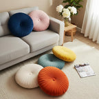 Namalu 6 Pcs 13.8 Inch Floor Cushions for Classroom Seat Cushion Assorted Colored Floor Cushion Velvet Round Throw Pillow Classroom Seating for Kids Adult Preschool Playroom Daycare Nursery Elementary